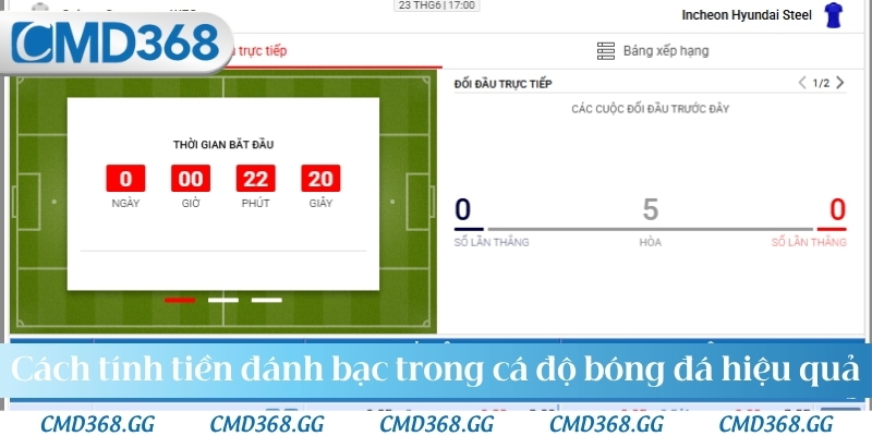 Cách tính tiền đánh bạc trong cá độ bóng đá giúp quản lý vốn hiệu quả