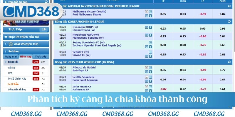Phân tích kỹ càng là chìa khóa thành công trong cá cược