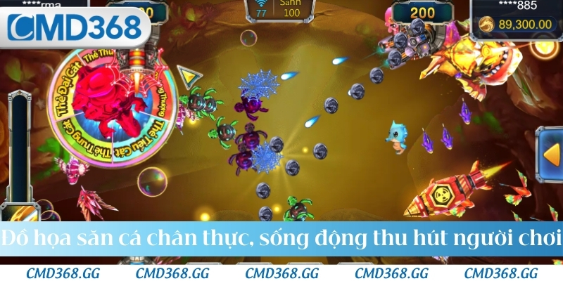 Đồ họa săn cá chân thực, sống động thu hút người chơi